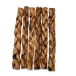 12"- Braided LIVER GLAZED Beef Collagen Stick - Natural (10pc)