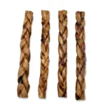 12"- Braided LIVER GLAZED Beef Collagen Stick - Natural (10pc) - Image 5