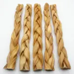 12" - Braided Beef Collagen Stick - Natural (10pc) - Image 5