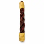 12" - Braided Beef Collagen Stick - Brown - Wrapped Ends (10 pc) - Image 4