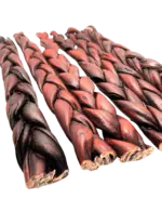 12"- Braided LIVER GLAZED Beef Collagen Stick - Bown (10pc) - Image 5