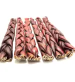 12"- Braided LIVER GLAZED Beef Collagen Stick - Bown (10pc) - Image 2