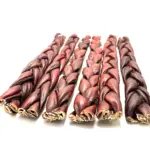 12"- Braided LIVER GLAZED Beef Collagen Stick - Bown (10pc)