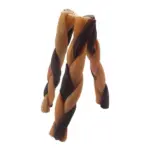 6"- Braided Beef Collagen Stick Brown/Natural (20pc) - Image 7