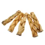 6"- Braided Beef Collagen Stick - Natural (20pc)