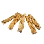 6"- Braided Beef Collagen Stick - Natural (20pc) - Image 6