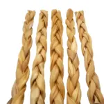 12" - Braided Beef Collagen Stick - Natural (10pc)