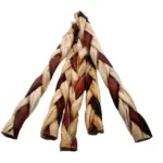 12"- Braided Beef Collagen Stick Brown/Natural (10 pc)