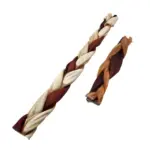 12"- Braided Beef Collagen Stick Brown/Natural (10 pc) - Image 5