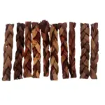 5"- Thin Braided Beef Collagen Stick - Brown (40pc) - Image 9