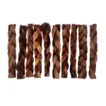 5"- Thin Braided Beef Collagen Stick - Brown (40pc) - Image 2