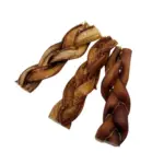 6"- Bully Stick - Braided - THIN  - Low Odour (40pc) - Image 8