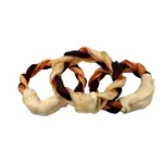 6"- JUMBO Braided Beef Collagen Ring - Brown-Natural (5 pack) - Image 4