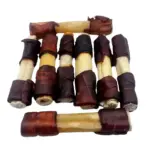 6" Beef Collagen Stick - Natural - Wrapped Ends (20 pc) - Image 6