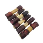 6" Beef Collagen Stick - Natural - Wrapped Ends (20 pc) - Image 3