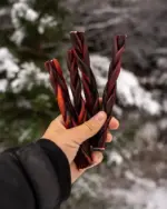 6"- Braided Beef Collagen Stick Brown (20pc) - Image 3