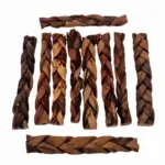 5"- Thin Braided Beef Collagen Stick - Brown (40pc) - Image 3