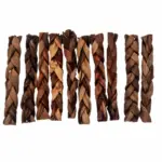 5"- Thin Braided Beef Collagen Stick - Brown (40pc) - Image 4