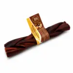 6"- Braided Beef Collagen Stick Brown (20pc)