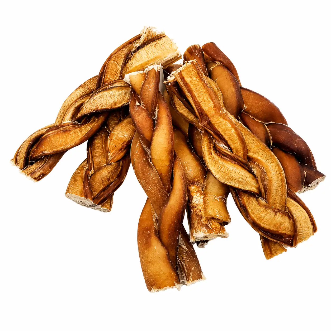 6 Braided Bully Stick 4 6"- Bully Stick - Braided - THICK- Low Odour (22 pc) - Image 1