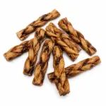 6"- Braided LIVER GLAZED Beef Collagen Stick - Natural (20pc) - Image 2