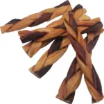 6"- Braided Beef Collagen Stick Brown/Natural (20pc) - Image 3