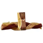 6"- Braided Beef Collagen Stick Brown/Natural (20pc) - Image 8