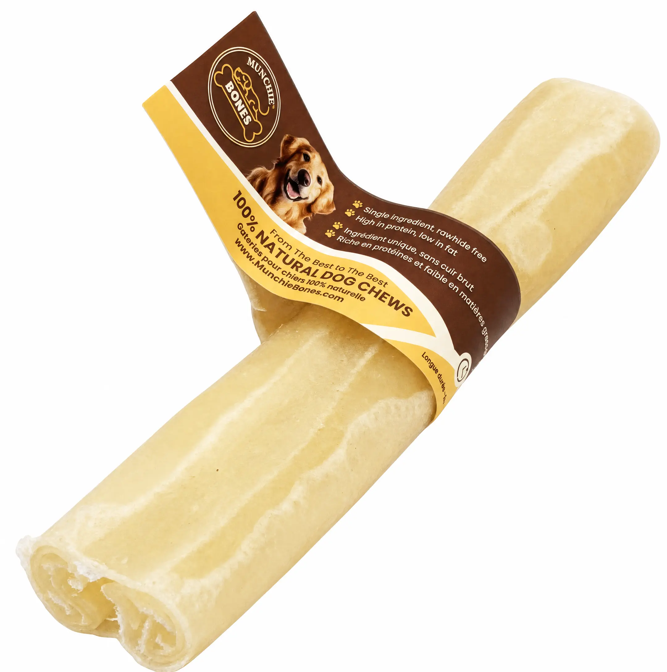 6 Collagen Stick - Natural 6 6"- Beef Collagen Stick-Natural (20pc) - Image 1