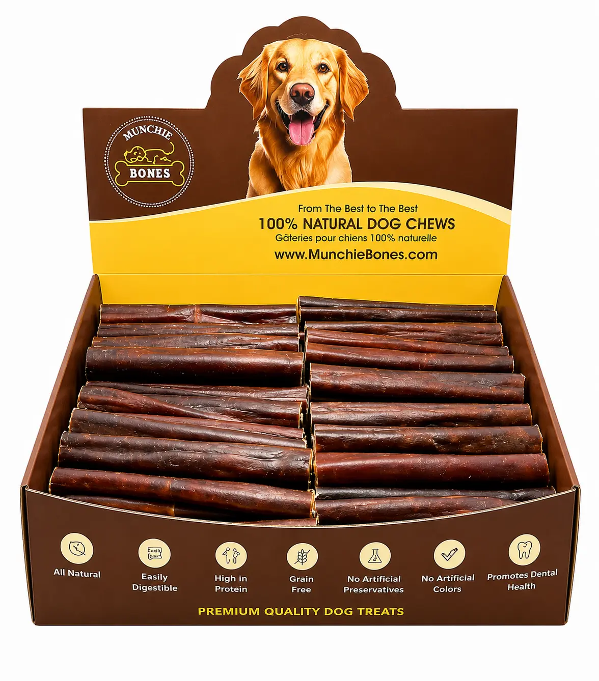 6 Liver Glazed Collagen Stick - Brown 2 6"- Beef LIVER GLAZED Collagen Stick - Brown (20pc) - Image 1