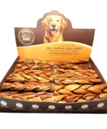 6"- Braided LIVER GLAZED Beef Collagen Stick - Natural (20pc)