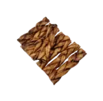6"- Braided LIVER GLAZED Beef Collagen Stick - Natural (20pc) - Image 3