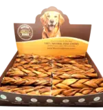 6"- Braided LIVER GLAZED Beef Collagen Stick - Natural (20pc)