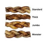 6"- Bully Stick - Braided - THICK- Low Odour (22 pc) - Image 8