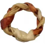 6"- Braided Beef Collagen Ring - Brown-Natural (5 pack)