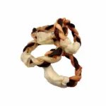 6"- Braided Beef Collagen Ring - Brown-Natural (5 pack) - Image 6