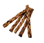 12"- Braided LIVER GLAZED Beef Collagen Stick - Natural (10pc) - Image 2