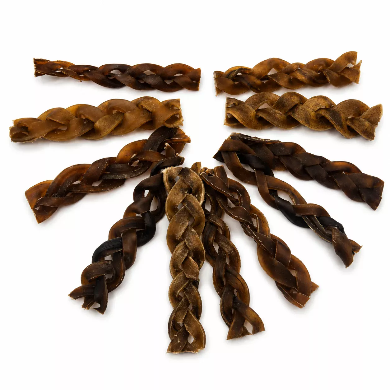 Camel Braided 6 inch - 4 6" CAMEL Collagen Braided Stick (20pc pack) - Image 1