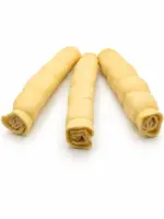 12" Buffalo Puffed Cheek Roll White (3pc pack) - Image 2