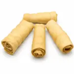 6" Buffalo Puffed Cheek Roll White (5pc pack) - Image 2