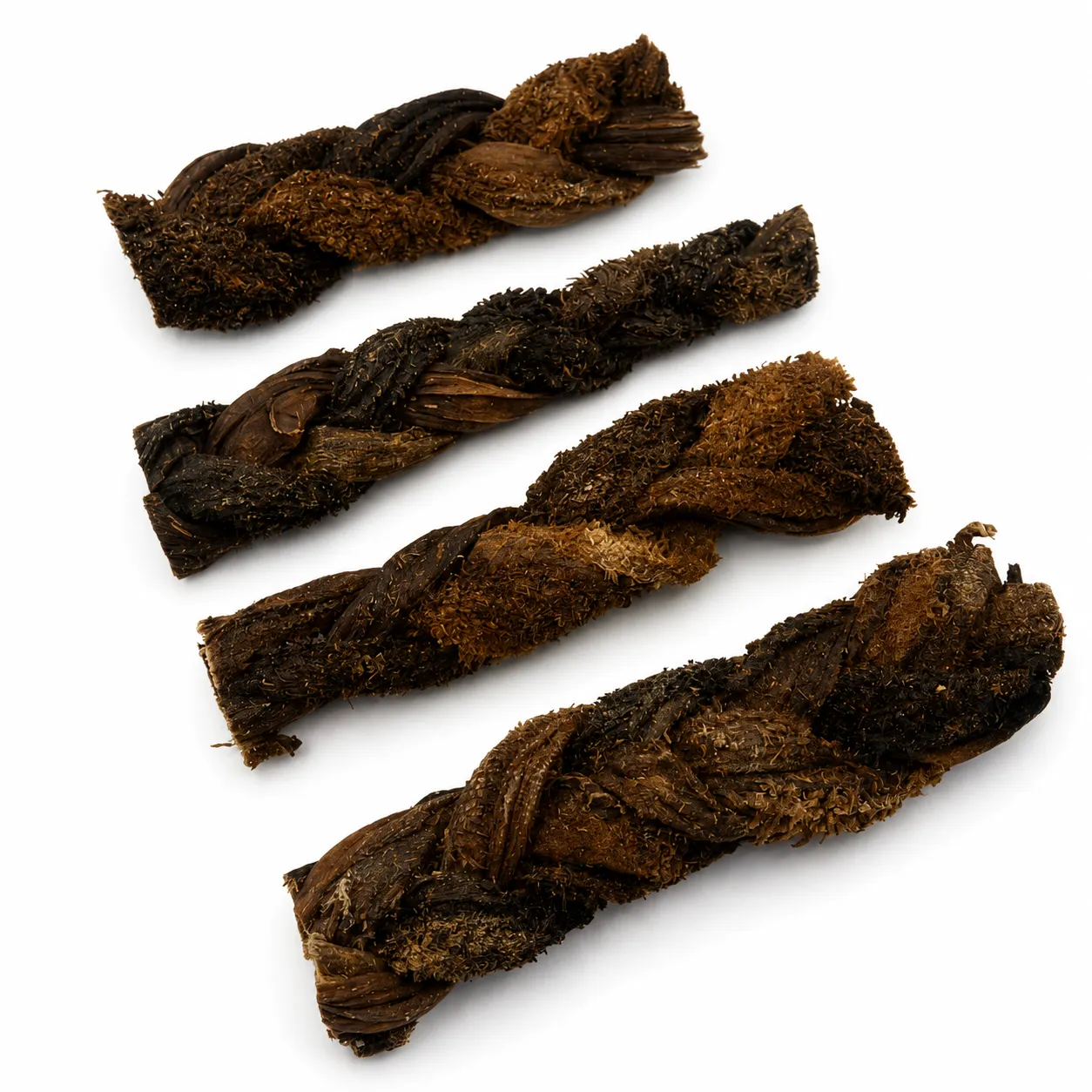 Tripe Braided - Buffalo - 6 inch - 5 6" Buffalo Green Tripe Braided (10 pc pack) - Image 1