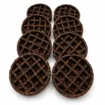 3" Buffalo Collagen Waffle - Edible “Lick Mat” - Brown (8pc pack) - Image 6