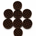 3" Buffalo Collagen Waffle - Edible “Lick Mat” - Brown (8pc pack) - Image 2