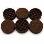 3" Buffalo Collagen Waffle - Edible “Lick Mat” - Brown (8pc pack) - Image 4