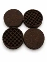 6" Buffalo Collagen Waffle - Edible “Lick Mat” - Brown (4pc pack) - Image 3